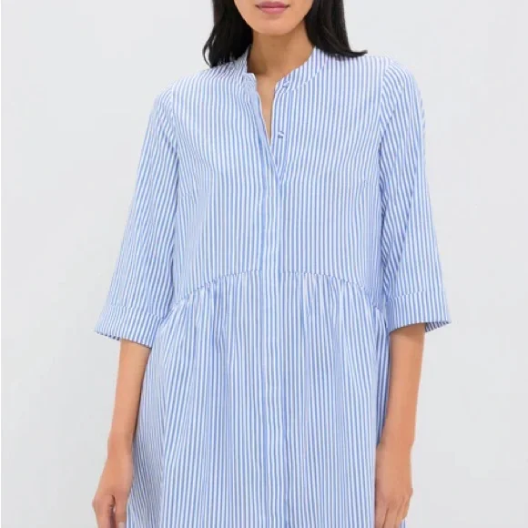Blue Striped Women’s Collared dress - Picture 3 of 3